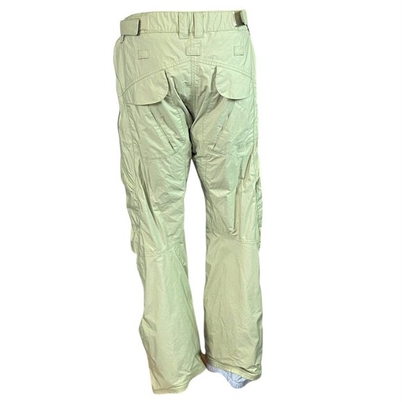 Nike Womens M Park Snowboarding Winter Snow Pants Cargo Ski Khaki 321G - Picture 4 of 16